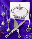 Royal Wedding Collection of crown design wedding day accessories
