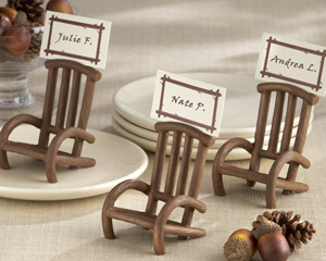"Rustic Elegance" Adirondack Chair Place Card/Photo Holder (Set of 4)