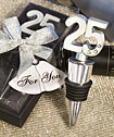 25th Anniversary Wine Bottle Stopper Favors