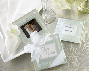 Good Wishes Pearlized Photo Coasters