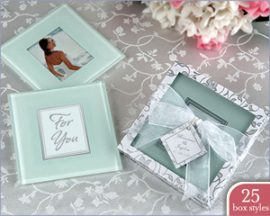Forever Photo Coasters in Personality Box (25 styles/colors) (Sold as 4 sets of 2 coasters)