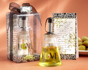 "Olive You!" Glass LOVE Oil Bottle in Signature Tuscan Box