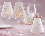 "Cherry Blossoms" Vellum Wine Glass Shade (Set of 24)