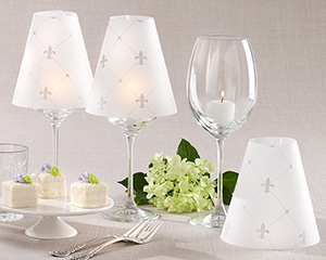 "Fleur de Lis" Vellum Shades (Set of 24)