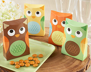 "Whooo's Happy?" Owl Favor Box (Set of 24) (Available Personalized)