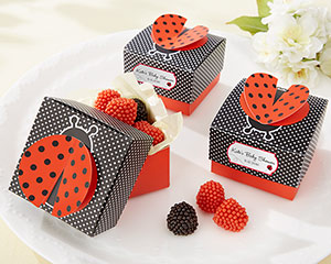 "Cute as a Bug" 3-D Wing Ladybug Favor Box (Set of 24)