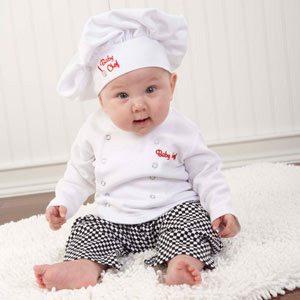 Big Dreamzzz Baby Chef Three Piece Layette in Culinary Themed Gift Box