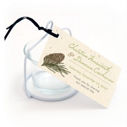 Pinecone Plantable Favor Tags