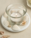 Sea Shell Themed Candle Votive With Natural Shell