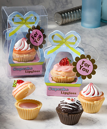 Sweet Little Cupcake Design Lip Gloss Favors