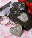 Super sparkler heart design metal key chain favors