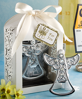 Angel design bottle opener favor
