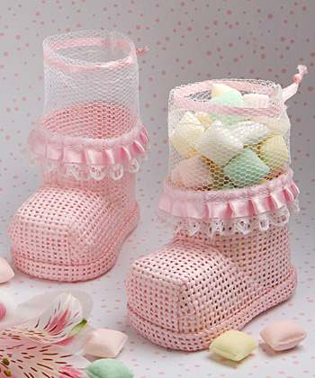 Blue Baby Bootie Mesh Bags