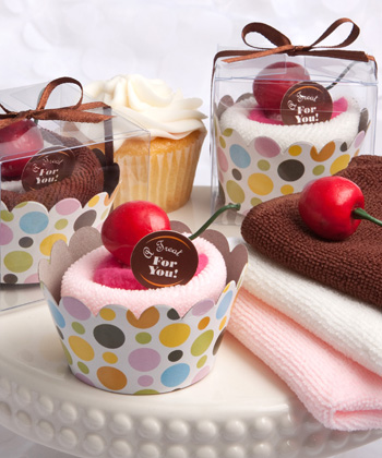 Cupcake Design Towel Favors