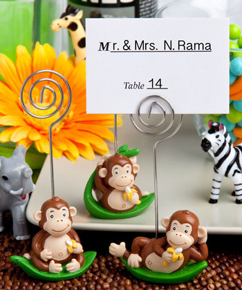 Charming Monkey Design Place Card Holder Favors