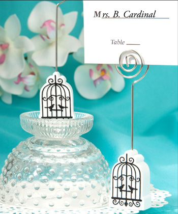 Elegant birdcage design place card holders