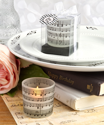 Musical note design candles