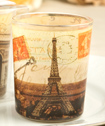 Parisian Themed Glass Votive Holders