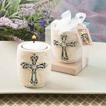 CROSS DESIGN CANDLE TEA LIGHT HOLDER FROM FASHIONCRAF