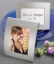 Matte silver metal place card/photo frames