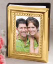 Matte gold metal photo album