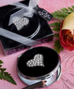 Classy Compacts Collection heart design metal compact favors