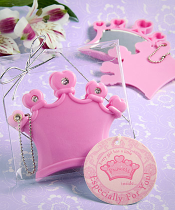 Crown design mirror compact/keychain