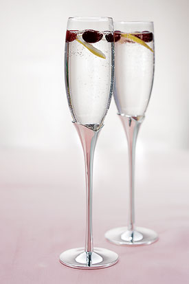 Silver Plated Tulip Stem Goblets