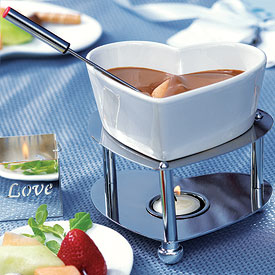 Heart Shaped Fondue Set