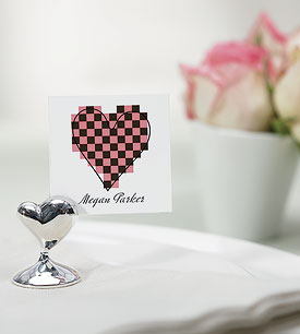 Swish Heart Place Card Holders - Set of 8