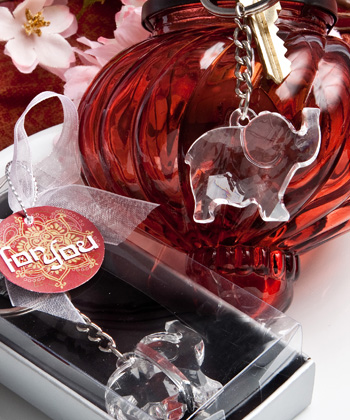 Crystal Clear Elephant Key Chains