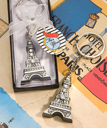 Love in Paris Collection Eiffel Tower key chain favors