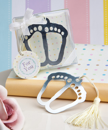 Baby themed bookmark favor