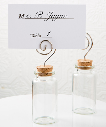 Perfectly Plain Glass Jar with place card holder