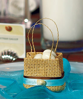 Natural Miniature Woven Beach Bags (Set of 6)