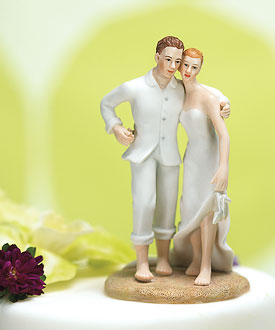 Beach Bride and Groom Cake Topper