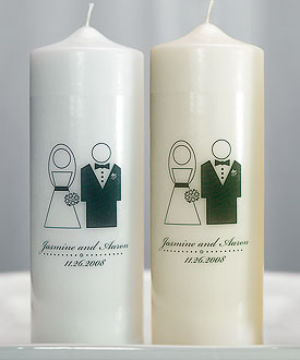 Bride and Groom Personalized Unity Candle