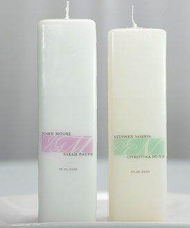 Monogram Silhouette Unity Pillar Candle