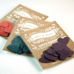 Canvas Heart Confetti Favor