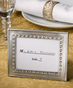 Elegant metal frame place-card holders with Rhinestones