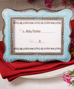 Victorian design frame/place-card holders - Blue/Pink