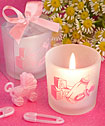 Favor Saver Collection Baby Girl Themed Candle Favors
