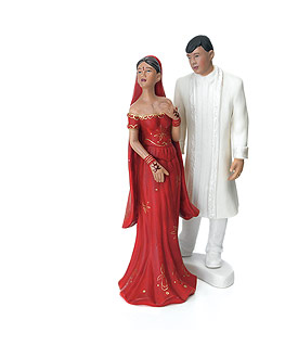 Traditional Indian Bride and Groom Cake Toppers