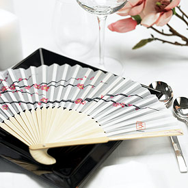 Cherry Blossom Hand Fans - Set of 6