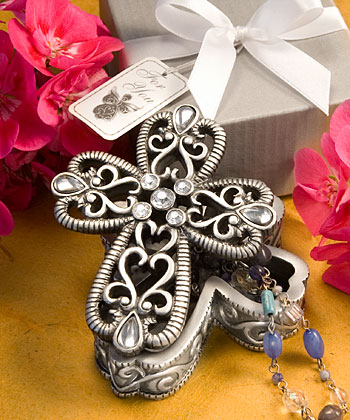 Cross Design curio boxes from the Heavenly Favors Collection