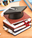 Graduation Hat And Books Trinket Box