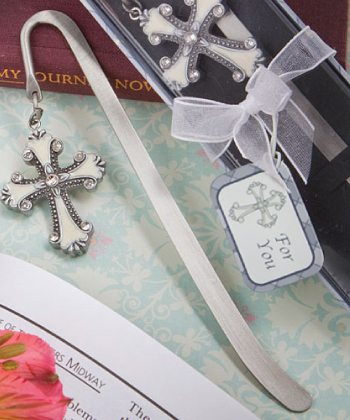 Cross Themed Bookmark Favors