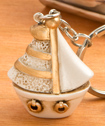 Stunning Vintage Sailboat Key Chain