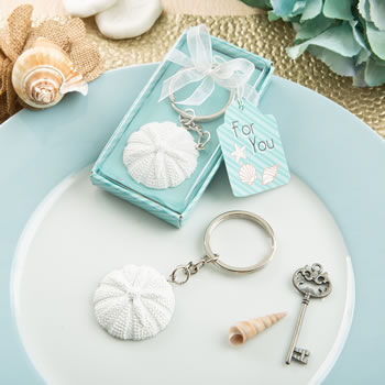 SAND DOLLAR BEACH THEMED KEY CHAIN FROM FASHIONCRAFT