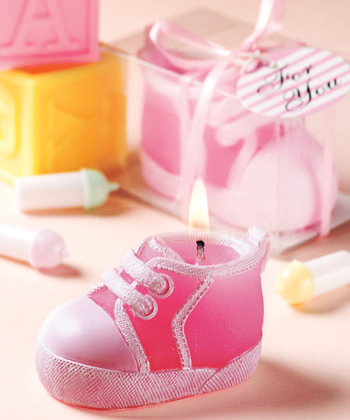 Pink Baby Bootie/Sneaker Design Candle